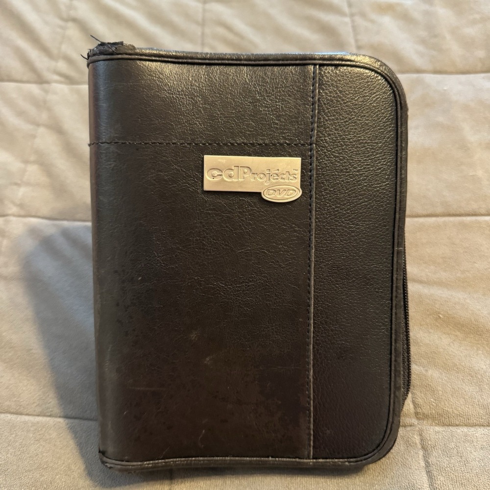 Vintage CD Projects Faux Leather CD DVD Media Binder 40 Disc Storage